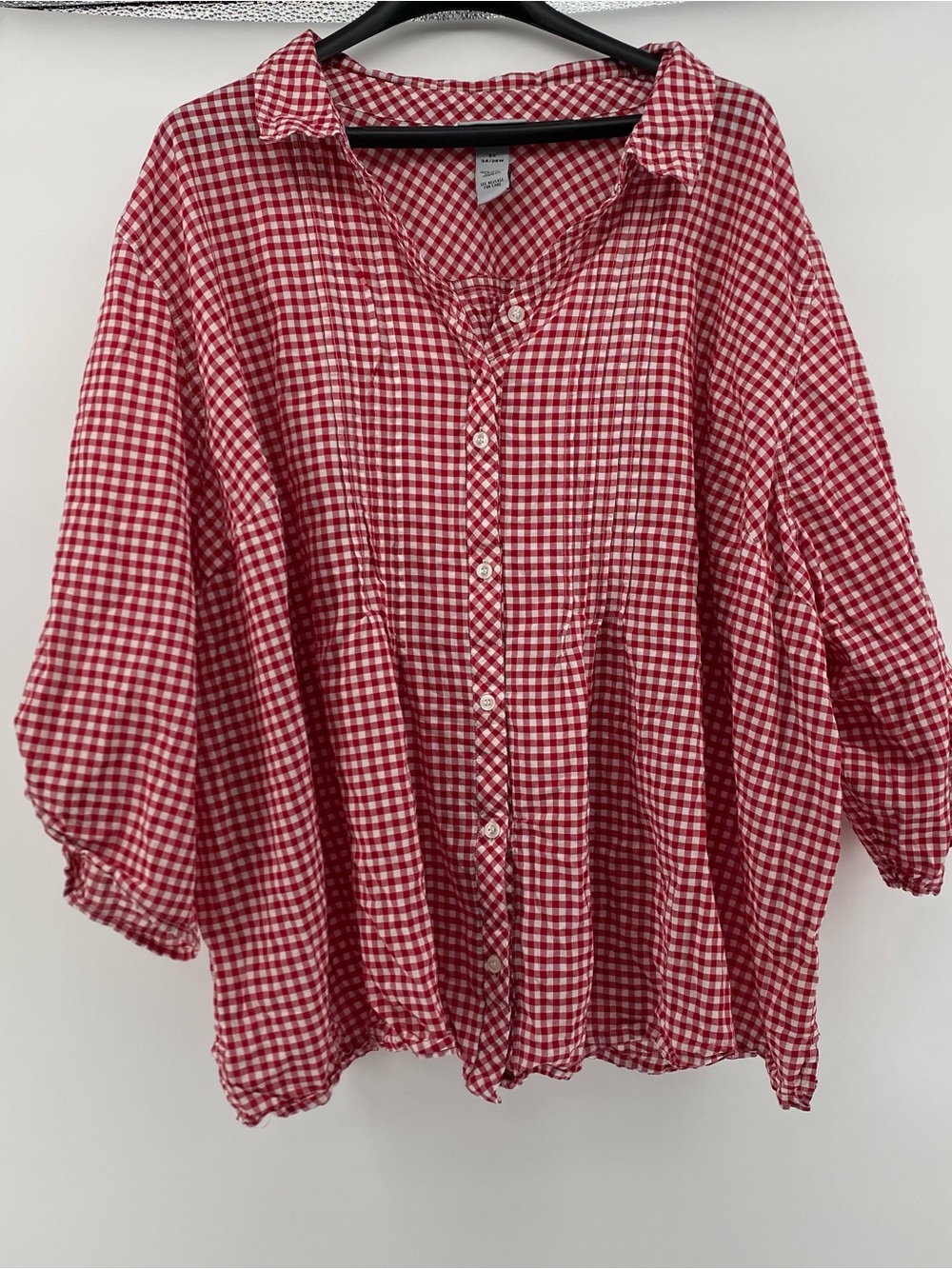 Catherines Red and White Gingham Shirt